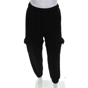 Riley Womens Pull On Cargo Sweatpants Black Cotton Size Extra Small